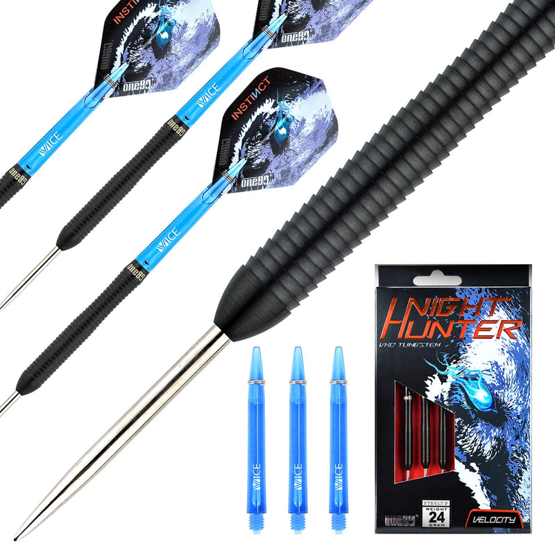 ONE80 90% Tungsten Steel Tip Darts Sets Chameleon, Night Hunter Professional Darts Set Velocity 24g - BeesActive Australia