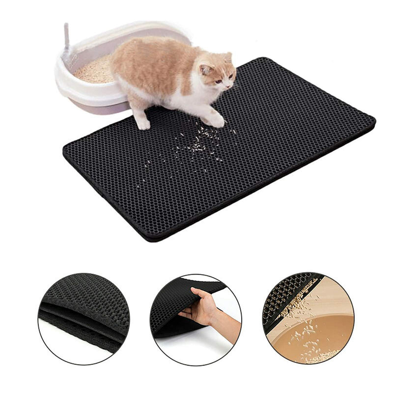 Tiasri Durable cat Litter Collection pad, Waterproof and Urine-Proof Material, Double-Layer screening is Easy to Clean, decentralized Control and Easy to Clean 40cm*60cm - BeesActive Australia