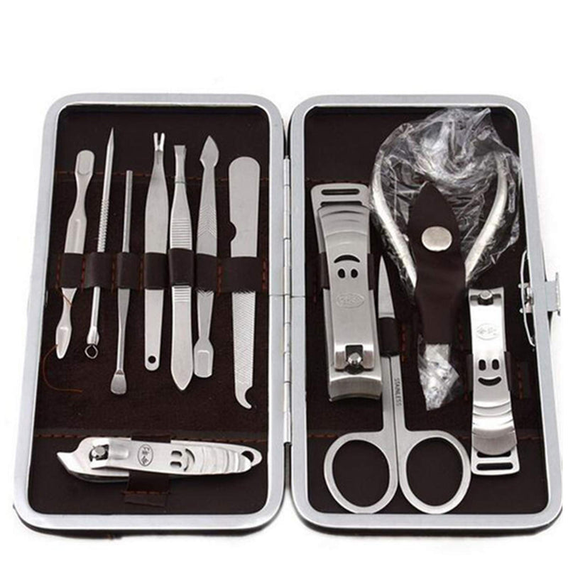 Tfscloin Manicure Set,12pcs Stainless Steel Nail Clipper, Professional Pedicure Kit Nail Scissors Grooming Kit, Nail Tools with Travel Case - BeesActive Australia