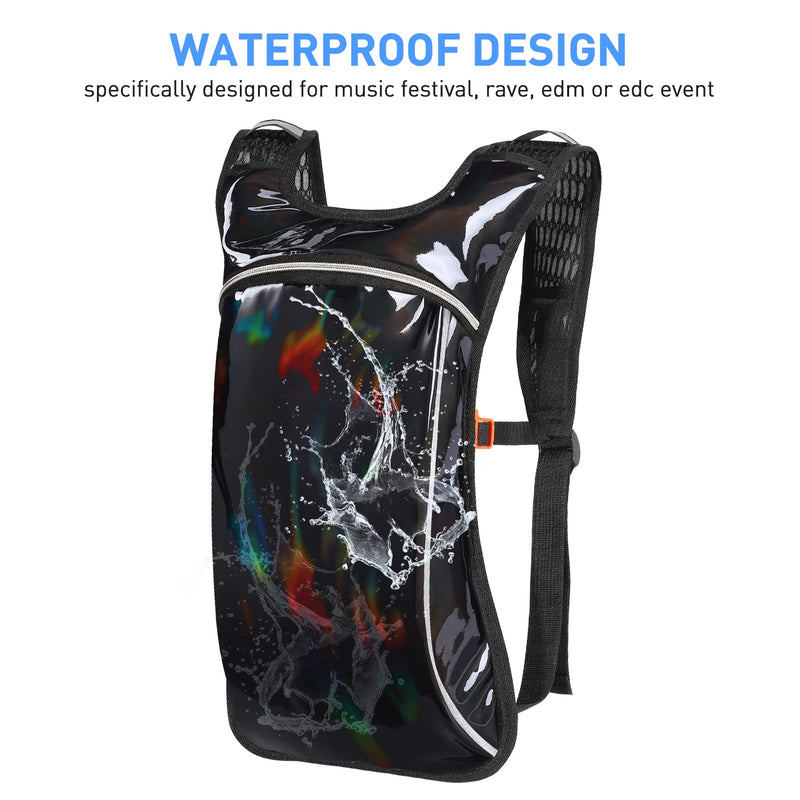 Hydration Pack,Hydration Backpack with 2L Hydration Bladder Lightweight Insulation Water Pack for Festivals,Raves, Hiking, Biking, Climbing, Running and More Black - BeesActive Australia