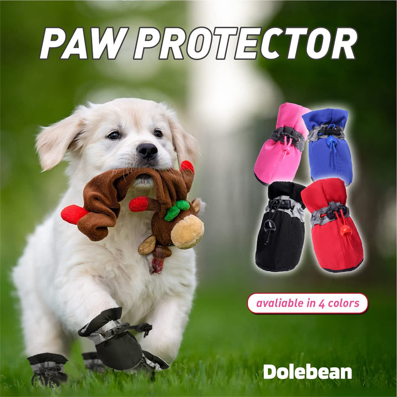 Dog Shoes for Small Medium Dogs and Puppy Paw Protectors Snow Winter Boots Anti-Slip size 4: 1.37"(Width) Pink - BeesActive Australia