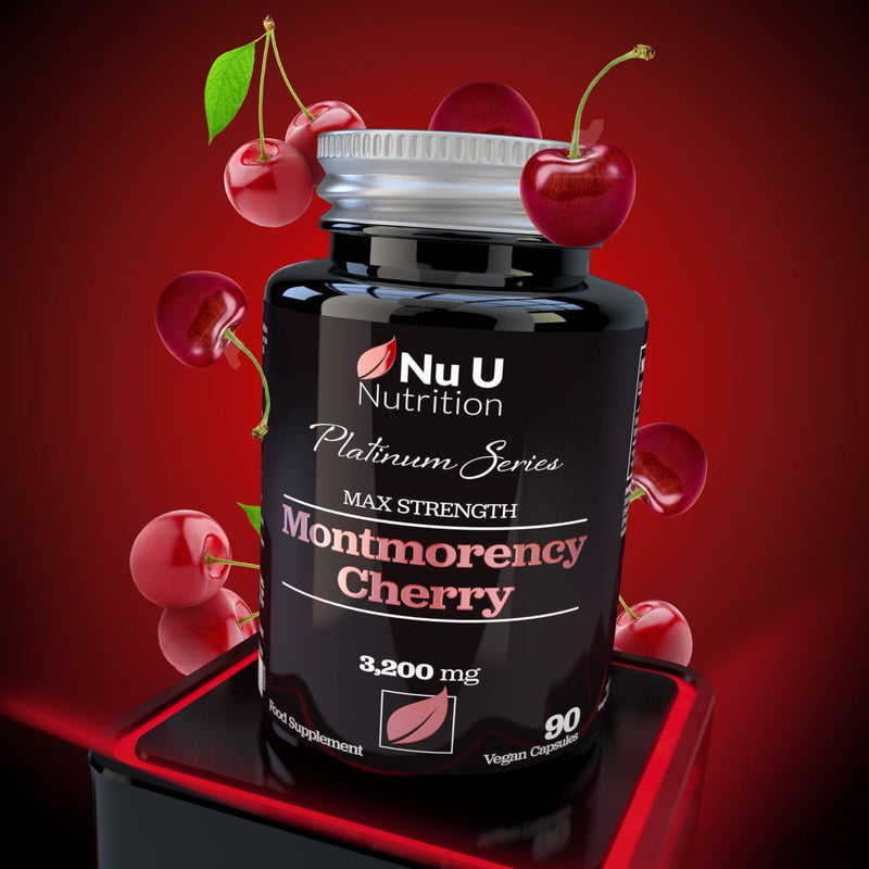 Montmorency Cherry Capsules 3200mg, 90 Vegan Capsules 3 Month Supply, High Strength Natural Tart Cherry Extract - Vegan Friendly with No Added Sugars - BeesActive Australia