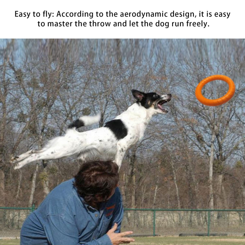 Indestructible Dog Toys Dog Chew Toys for Aggressive Chewers, Flying Discs for Small/Medium/Large Breeds-Dog Training Ring,Floating Dog Ring Toys for Throwing,Catching,Grabbing Flying Toy for Dogs orange - BeesActive Australia
