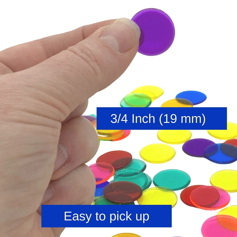 MR CHIPS Plastic Bingo Chips 150 Count | Transparent Yellow Counting Chips | 3/4 Inch 0.75 Inch - BeesActive Australia