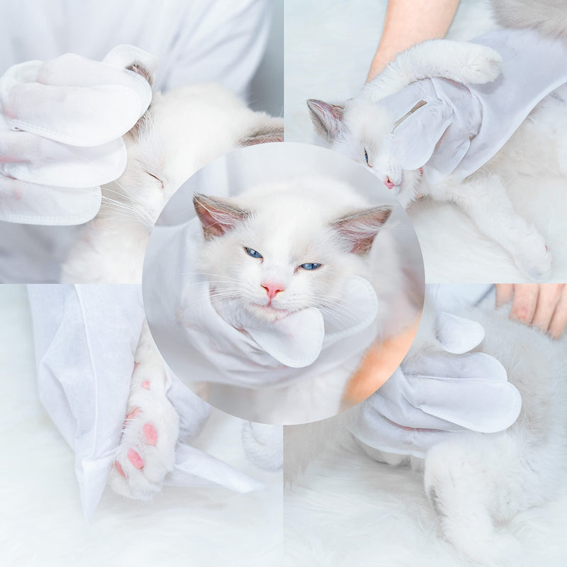 ZNOKA Pet Grooming Glove - Gentle Deshedding Brush Glove - Efficient Pet Hair Remover Mitt - Enhanced Five Finger Design - Perfect for Dog & Cat with Long & Short Fur 14pcs/2-Pack - BeesActive Australia