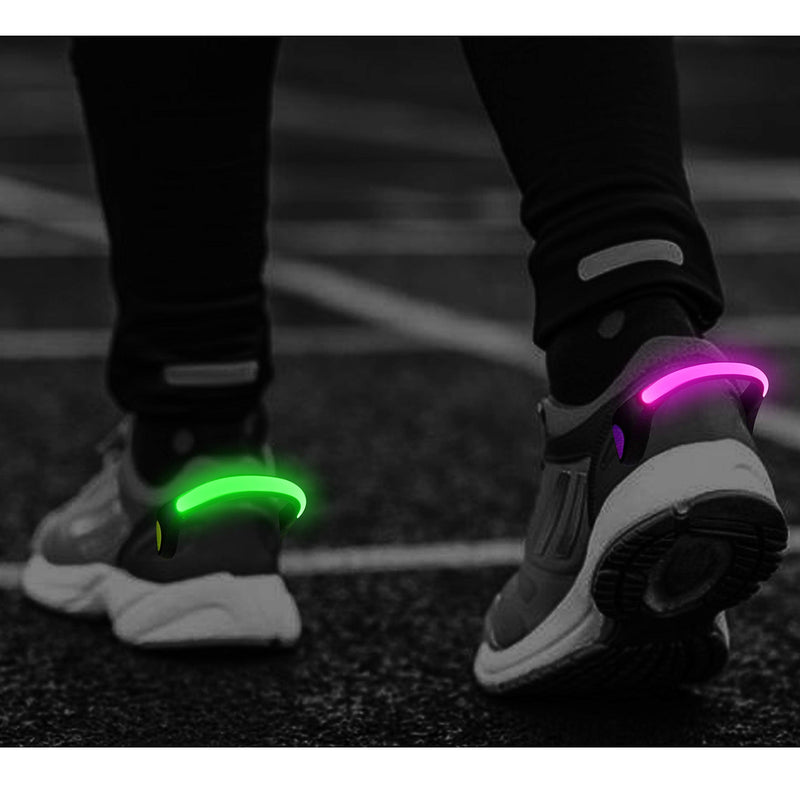 PROLOSO 8 Pack Shoe Lights for Runners Clip On Shoe Clip Lights for Running at Night Walking Jogging Biking Cycling Safety Accessories - BeesActive Australia