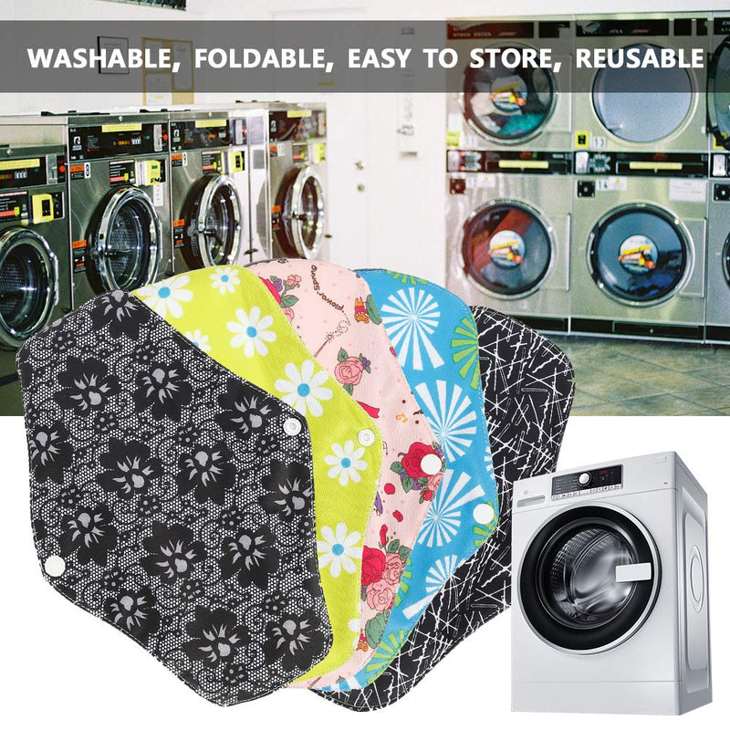 5pcs Reusable Sanitary Towels Pads, Heavy Flow Night Washable Cloth Menstrual Sanitary Towels(18 * 255cm) - BeesActive Australia