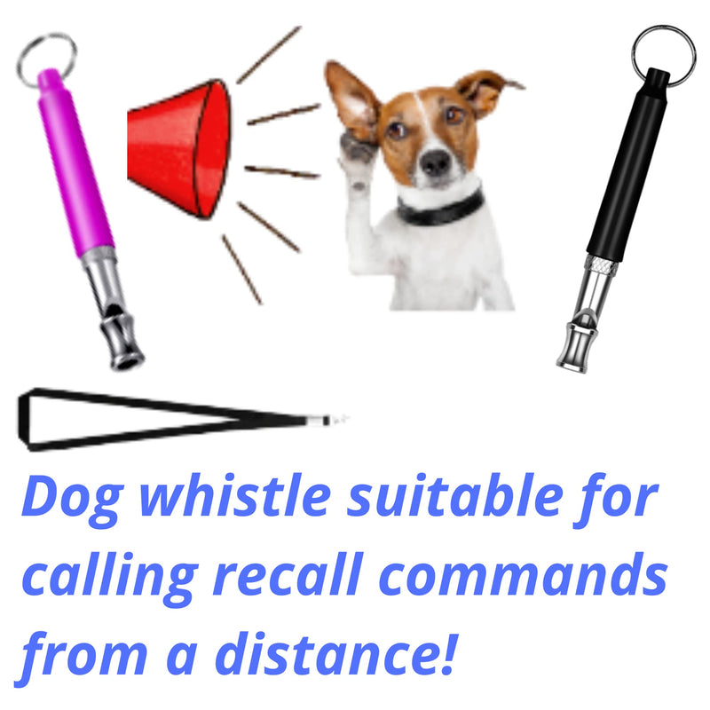 2 Pack Dog Whistle And 2 Clicker With Free Black Lanyards Ultrasonic Devices For Bark Control Training Tools Silent Puppy Whistles To Stop Barking Perfect Clickers Wrist Strap For Behavioral Training. - BeesActive Australia