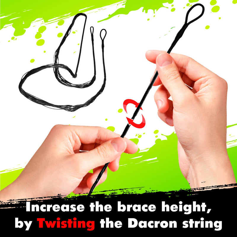 KESHES Dacron Bow String Replacement for Traditional and Recurve Bow - Replacement Bowstring 12,14,16 Strands - All Length Sizes from 44-70 Inches AMO 48" (actual 44") 12 Strands (recommended for up to 40lb.) - BeesActive Australia