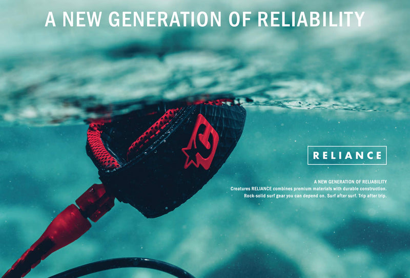 Creatures of Leisure Reliance Pro Shortboard Leash Black Black 6'0" - BeesActive Australia