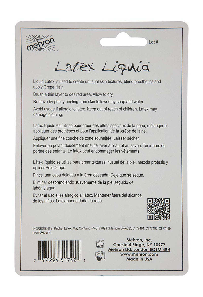 Mehron Makeup Liquid Latex (1 oz) (Light Flesh) 1 Ounce Light Flesh - BeesActive Australia