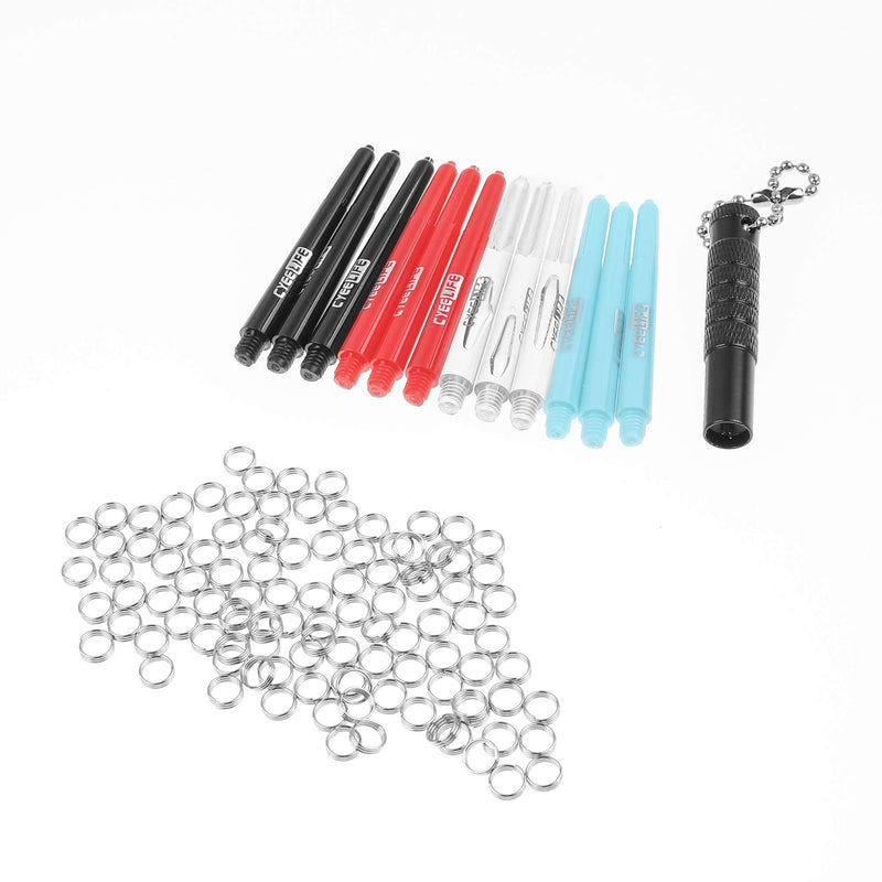 CyeeLife-Dart Tool-Broken Plastic Shafts Remover-Broken Dart Tips Remover Tool Tool+100Rings+40PVC Shafts - BeesActive Australia