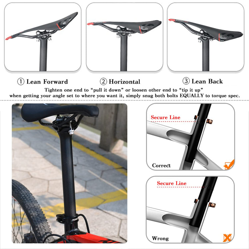 TPard Carbon Bike Seat Post 27.2/31.6 Ultralight Carbon Fiber Bicycle Seatpost Bike Seat Tube for Mountain Road Bikes MTB BMX - BeesActive Australia