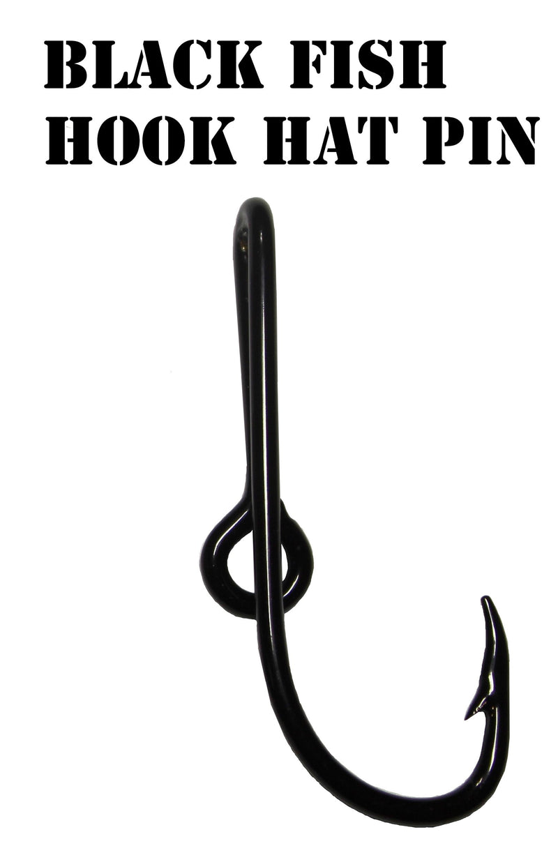 [AUSTRALIA] - Black Fish Hook Hat Pin Black Hat Hook Clip 