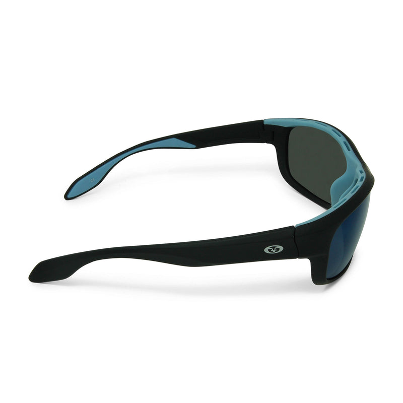 Flying Fisherman Cayo Polarized Sunglasses with AcuTint UV Blocker for Fishing and Outdoor Sports Matte Black Frames/ Smoke-blue Mirror Lenses - BeesActive Australia