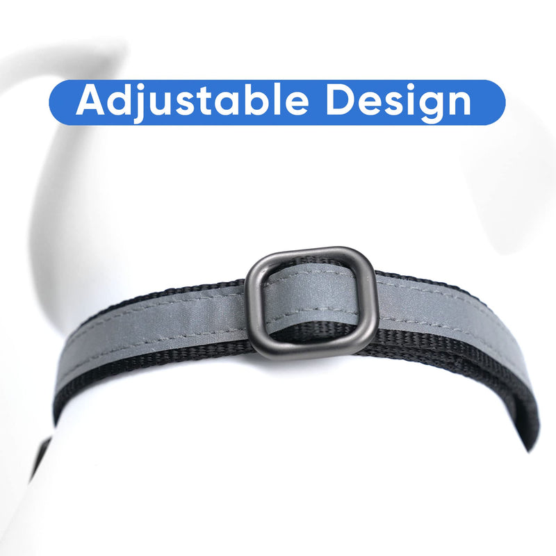 Pawtitas Martingale Dog Collar Puppy Collar Reflective Dog Collar Training Dog Collar Behavioral Dog Collar Medium (Pack of 1) Black - BeesActive Australia
