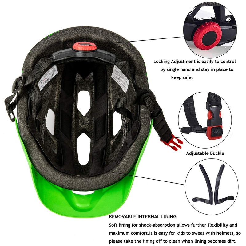 Kids Helmet, Exclusky Kids Bike Helmet Adjustable Safety Lightweight Children Bicycle Helmet for Kids Skating Cycling Scooter Boys and Girls Bicycle Helmets Ages 5-14 Black - BeesActive Australia