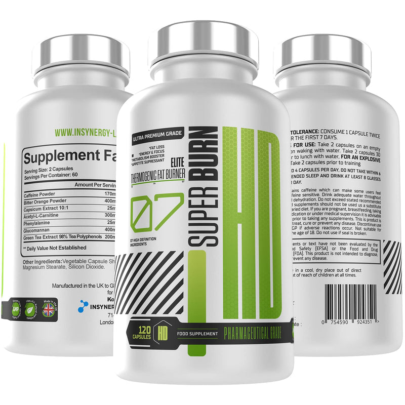 Super Burn Elite Weight Loss Pills - Fat Burners for Women Men | 120 Capsules Appetite Suppressants Keto Slimming Tablets Belly Fat Burner - BeesActive Australia