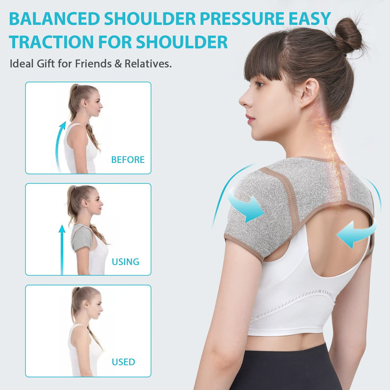 KD Shoulder Support Brace: Double Shoulder Braces for Women/Men Relief Tendonitis, Arthritis, Shoulder Pain, Upgraded Graphene Warm Rotator Cuff Support Brace - Adjustable Arm Holes (Small) Small - BeesActive Australia