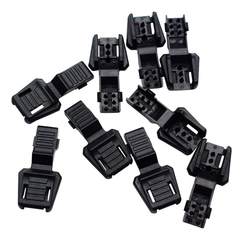 [AUSTRALIA] - KEEJEA 25 Pack Black Zipper Pulls Cord Ends Plastic Zipcords Stopper for Paracord/Mini Bag Straps/Shoes Lace 