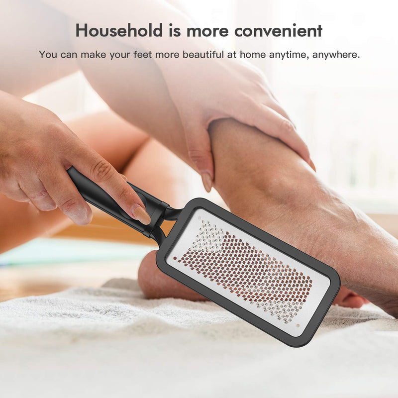 【Factory Direct】 Colossal Foot Rasp Foot Scrubber And Callus Remover，Surgical Grade Stainless Steel Foot File,Can Be Used On Trimming Dead Skin, Callus ect. Black - BeesActive Australia