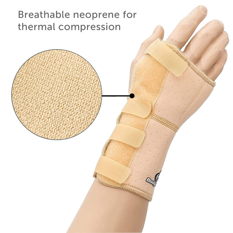 Body-Plus Direct Wrist Support Splint Brace for Left Hand, Small, Beige Small Left - BeesActive Australia