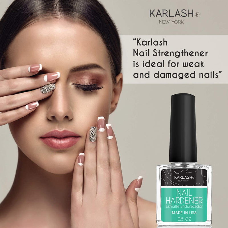 Karlash Nail Strengthener for Weak, Damaged Nails, Promotes Growth and Restores thin, cracking, and peeling nails .5 fl oz/ 15 mL, Use as a Nail Strengthener or Top Coat or Base Coat. (1 Piece) 1 Piece - BeesActive Australia