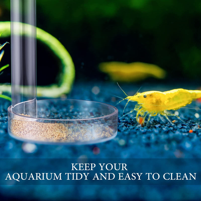 12 pieces Shrimp Feeding Tube and Dish Set, 4 Acrylic Shrimp Feeding Tube Shrimp Feeder Tube 8 Aquarium Shrimp Feeding Dish Clear Bowl Fish Tank Feeding Supplies for Shrimp Betta Tropical Fish, 2 Size - BeesActive Australia