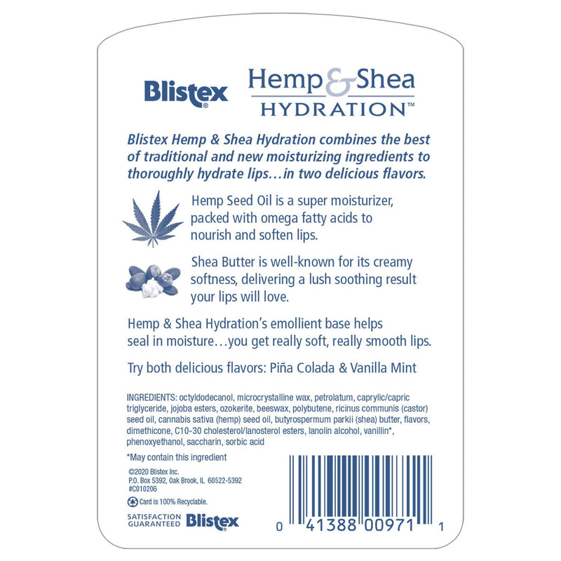 Blistex Hemp & Shea Hydration, 2 count - BeesActive Australia