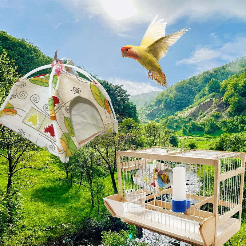 FEimaX Bird Nest House Hanging Hammock Finch Cage, Snuggle Hut Tent for Small Medium Parrots Parakeet Lovebird African Grey Budgies Cockatiels Green S - BeesActive Australia