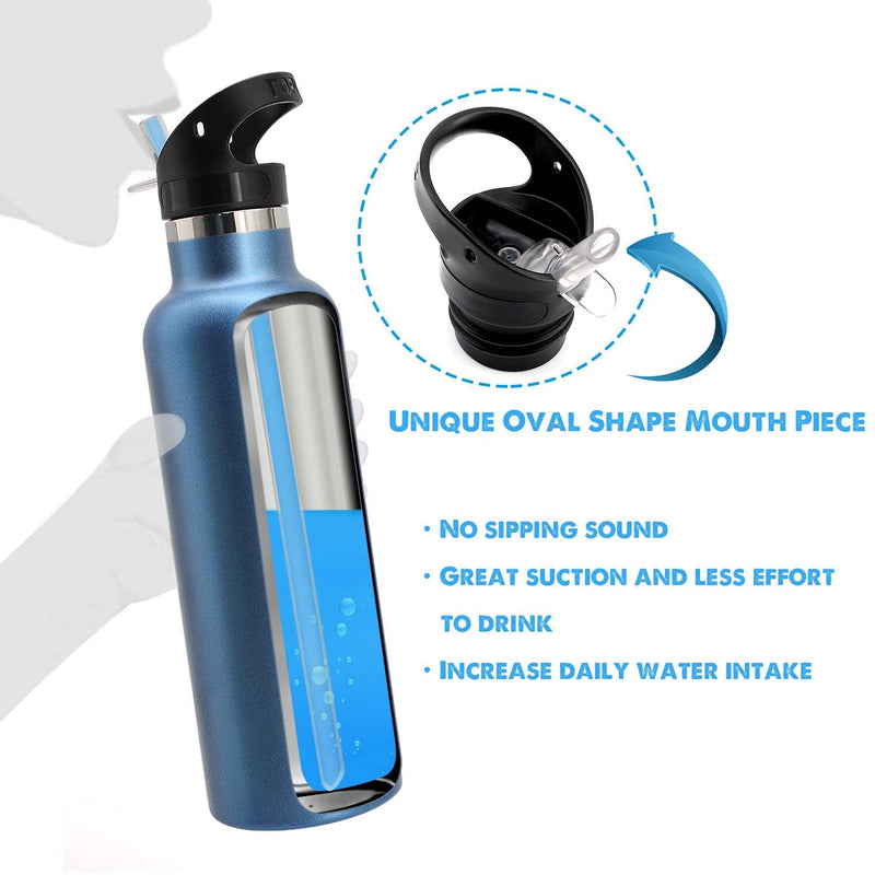 Straw Lid for Hydro Flask Standard Mouth, Simple Modern Ascent. Improved Replacement Cap Multi-Compatible with 1.91" Mouth 18 oz, 21 oz, 24 oz Insulated Water Bottle Flip Top A-1Pack - BeesActive Australia