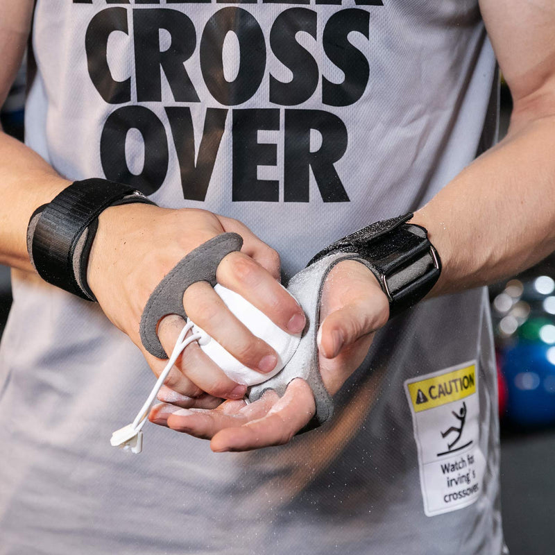[AUSTRALIA] - AEOLOS Leather Gymnastics Hand Grips-Great for Gymnastics,Pull up,Weight Lifting,Kettlebells and Crossfit Training NO1.Gray Small 