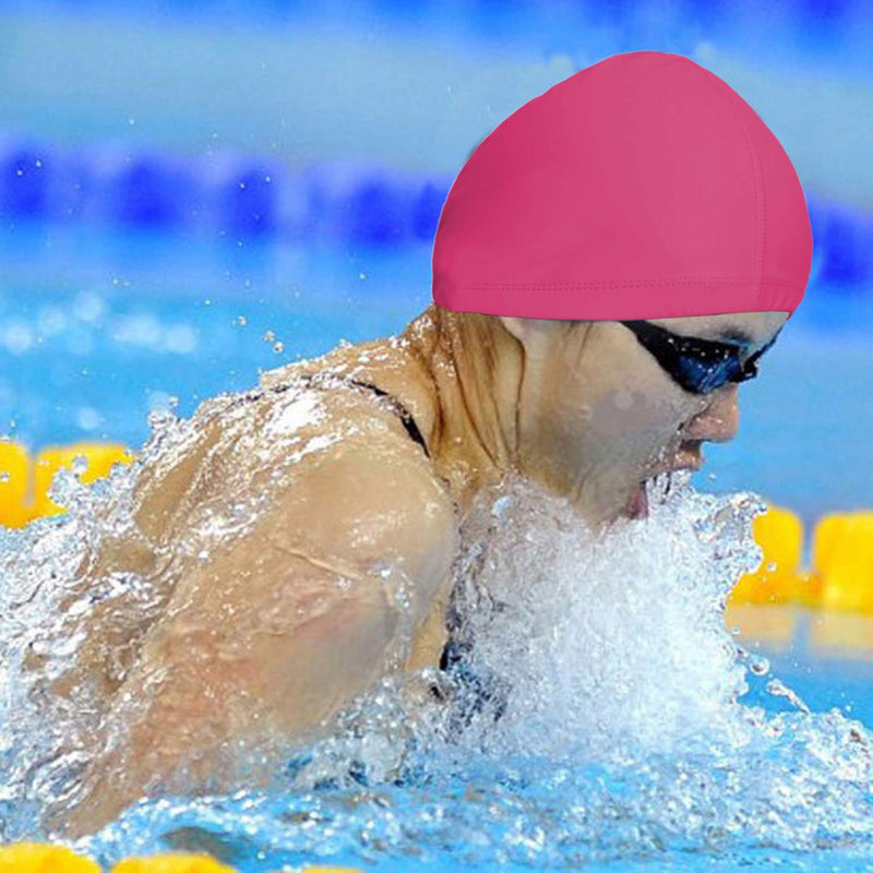 SUNTRADE 4-Pack Man Women Pure Color Nylon Spandex Fabric Swim Cap Swimming Cap Bathing Cap - BeesActive Australia