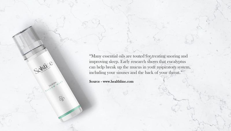 Solstice - Slumber Spray | Pillow Mist | Anti Snore Deep Sleep Aid | Eucalyptus Fragrance - 100ml, Clear Anti Snore Spray - BeesActive Australia