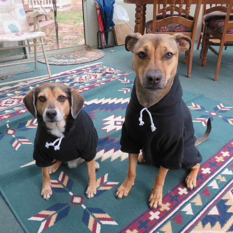 BINGPET Dog Hoodies-Fleece Lined-Hooded Pullover for Dog Cat in Cold Weather Large (Chest Girth 28") Black - BeesActive Australia