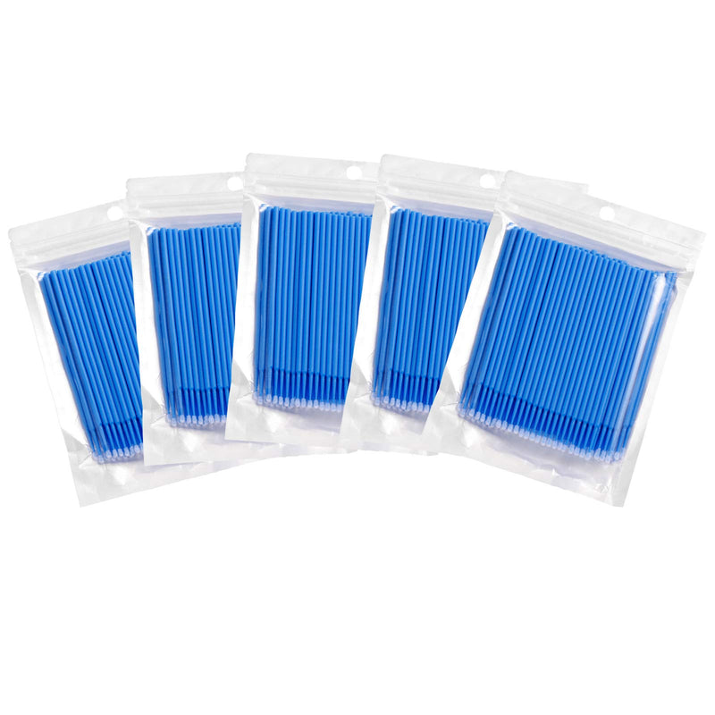 GoWorth 500Pcs Durable Micro Disposable Eyelash Extension Individual Applicators Mascara Brush for Make up and Clean and Compatible and Eyelash Dedicated (Blue) Blue - BeesActive Australia