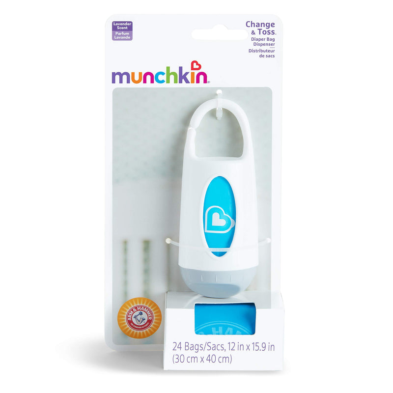 Munchkin Arm & Hammer Diaper Bag Dispenser with Bags, Lavender Scent, Colors May Vary 1 ea Colours May Vary 1 Set - BeesActive Australia