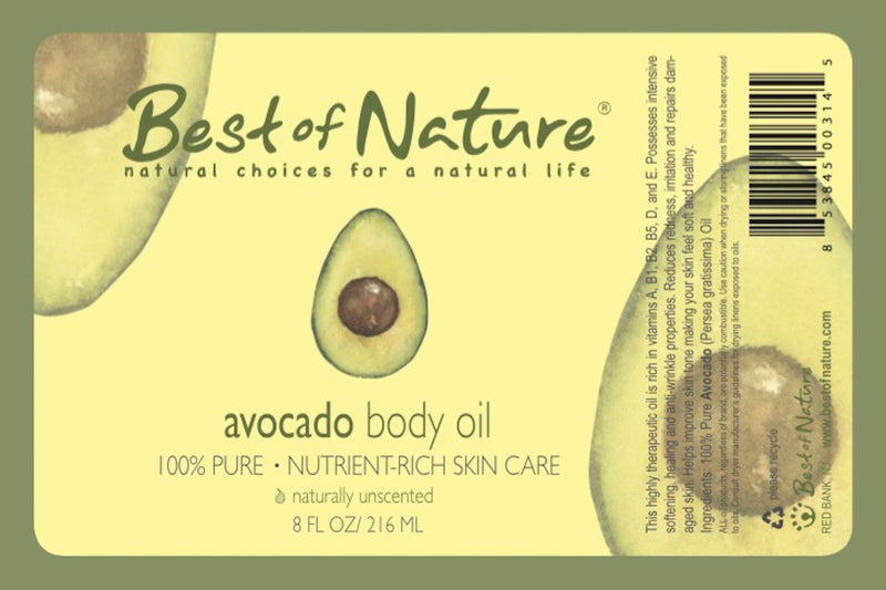 Avocado Body Oil - 8 oz - 100% Pure & Natural - For Body & Hair! - BeesActive Australia