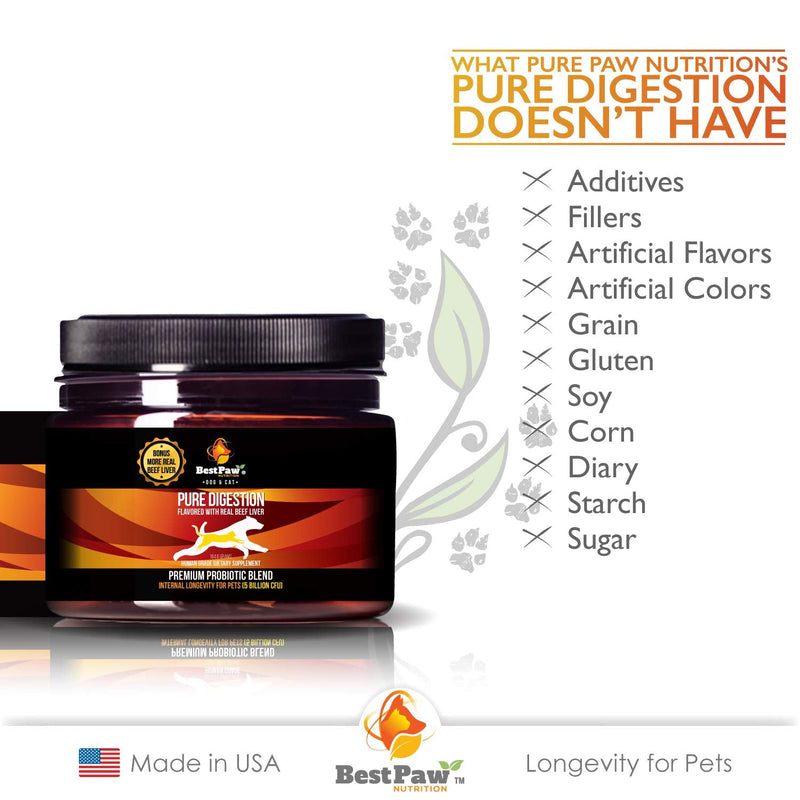 Probiotics for Dogs & Cats with Prebiotics & Digestive Enzymes Best for Gas Diarrhea UTI & Yeast Infection Relief Grain Free Powder Supplement Organic Coconut Oil Pumpkin & Turmeric Made in The USA - BeesActive Australia