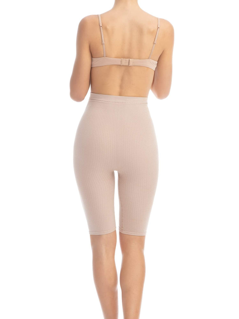Farmacell 113 Women's high-Waisted Anti-Cellulite Massage Shorts, 100% Made in Italy Small-Medium Nude - BeesActive Australia