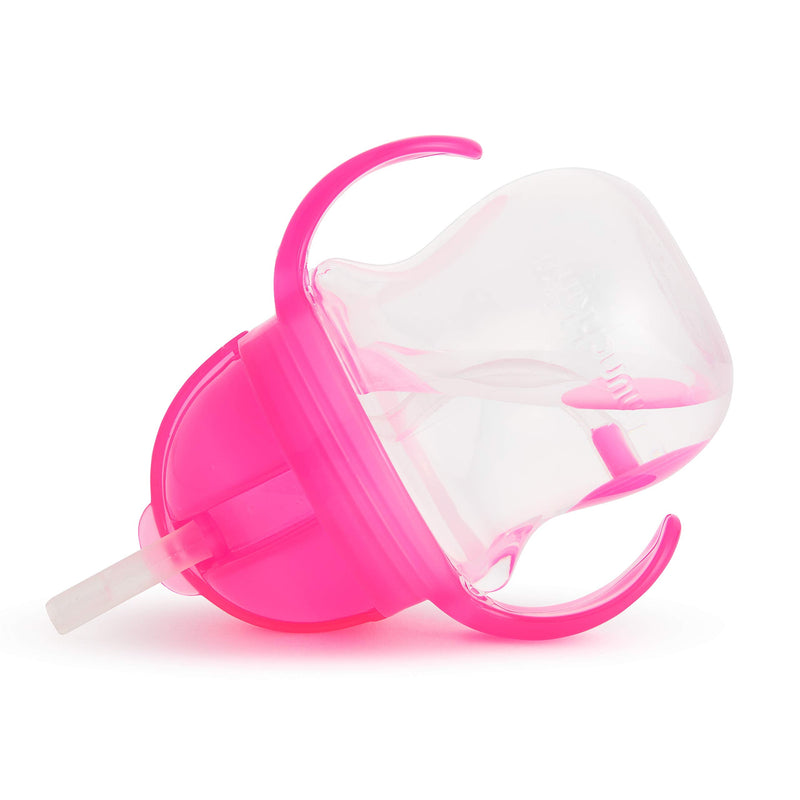 Munchkin Any Angle Click Lock Weighted Straw Trainer Cup, Pink, 7oz 1 Count (Pack of 1) - BeesActive Australia