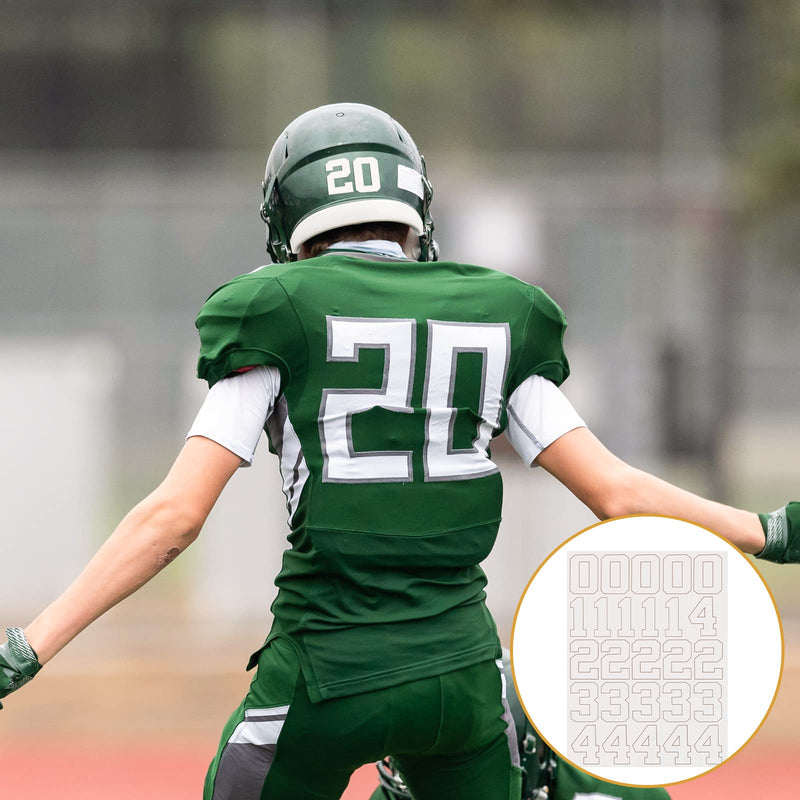 102 Pcs Baseball Helmet Numbers Sticker 1.25 Inch Vinyl White Sports Helmet Numbers Decals Self Adhesive Hockey Helmet Stickers for Baseball, Hockey, Football, Lacrosse, Batting - BeesActive Australia