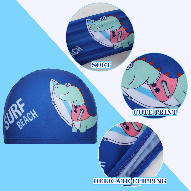 3 Pieces Kids Swim Caps for Boys Girls Age 1-6 Waterproof Swimming Cap Pool Cap for Kids Child Swim Caps for Toddler Youth - BeesActive Australia