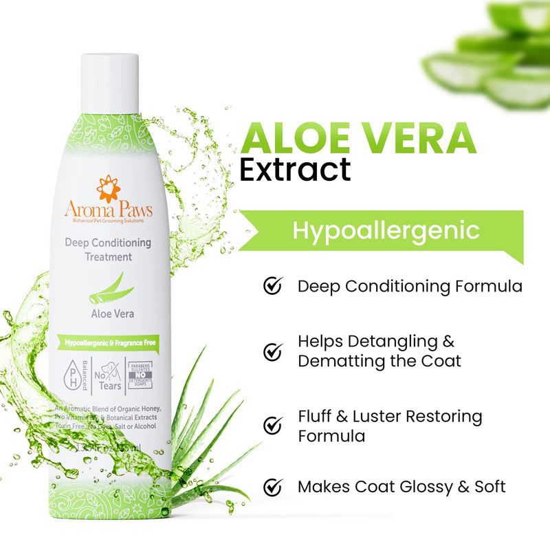 Aroma Paws Deep Conditioning Treatment for Dogs - Detangling Conditioner for Long Coat and Undercoat - Hydrating Conditioner with Aloe Vera Extract, Avocado, and Coconut Oils - Fragrance-Free - BeesActive Australia