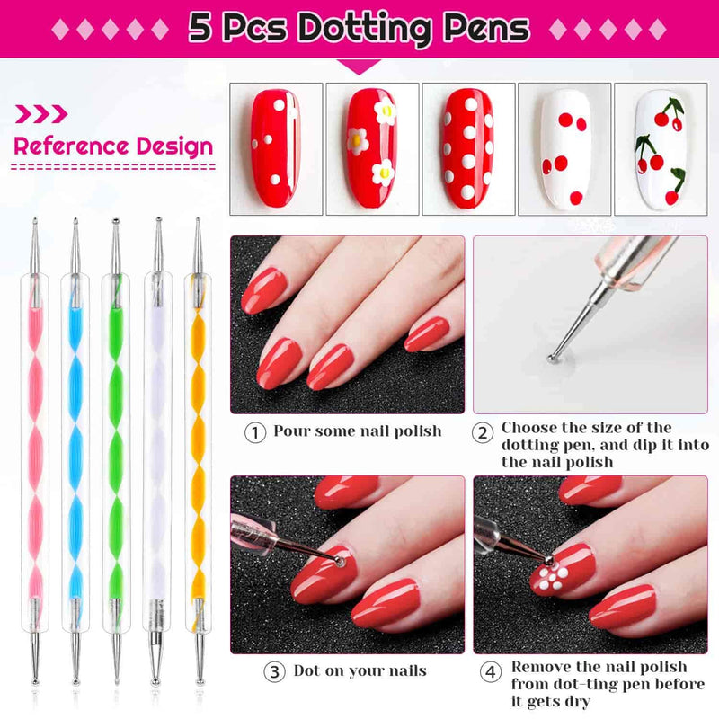 Nail Art Kit, Paxcoo Nail Art Supplies Nail Design Tools Kit Includes Nail Rhinestones Crystals Gems, Nail Brushes, Nail Sequins and Nail Design Tools for Acrylic Nails with Gift Box - BeesActive Australia