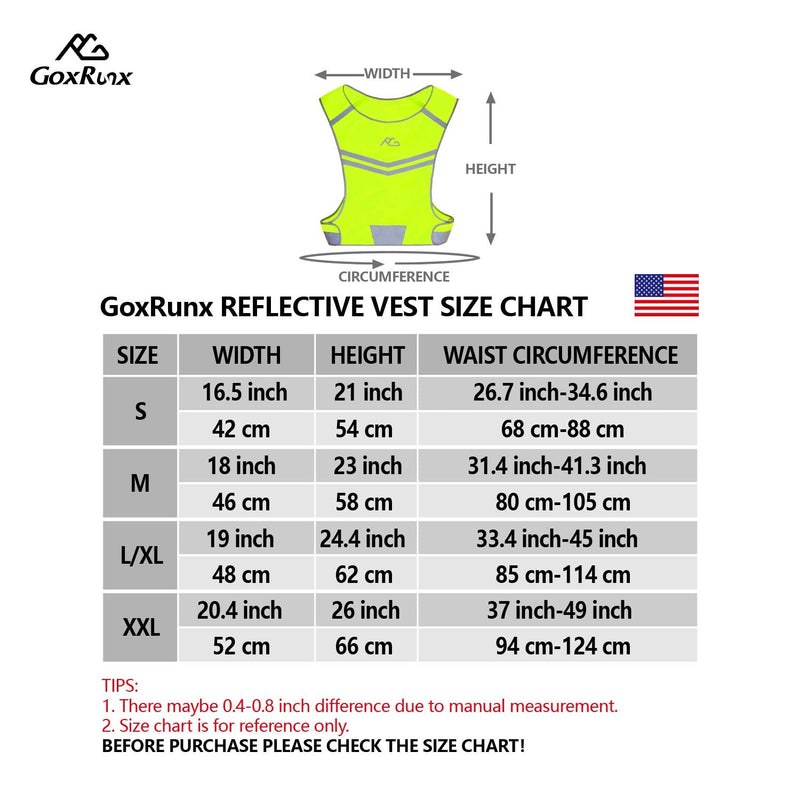 GoxRunx Reflective Running Vest Gear Cycling Motorcycle Reflective Vest,High Visibility Night Running Safety Vest Yellow Medium - BeesActive Australia