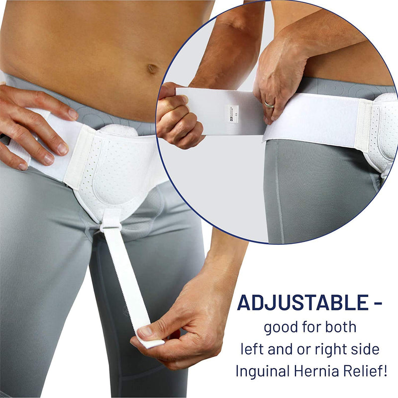 Everyday Medical Hernia Guard I Inguinal Hernia Belt For Men I Left or Right Side I Post Surgery Men’s Inguinal Hernia Support Truss For Inguinal, Groin Hernias I Adjustable Waist Strap I SMALL/MEDIUM 1 Count (Pack of 1) - BeesActive Australia