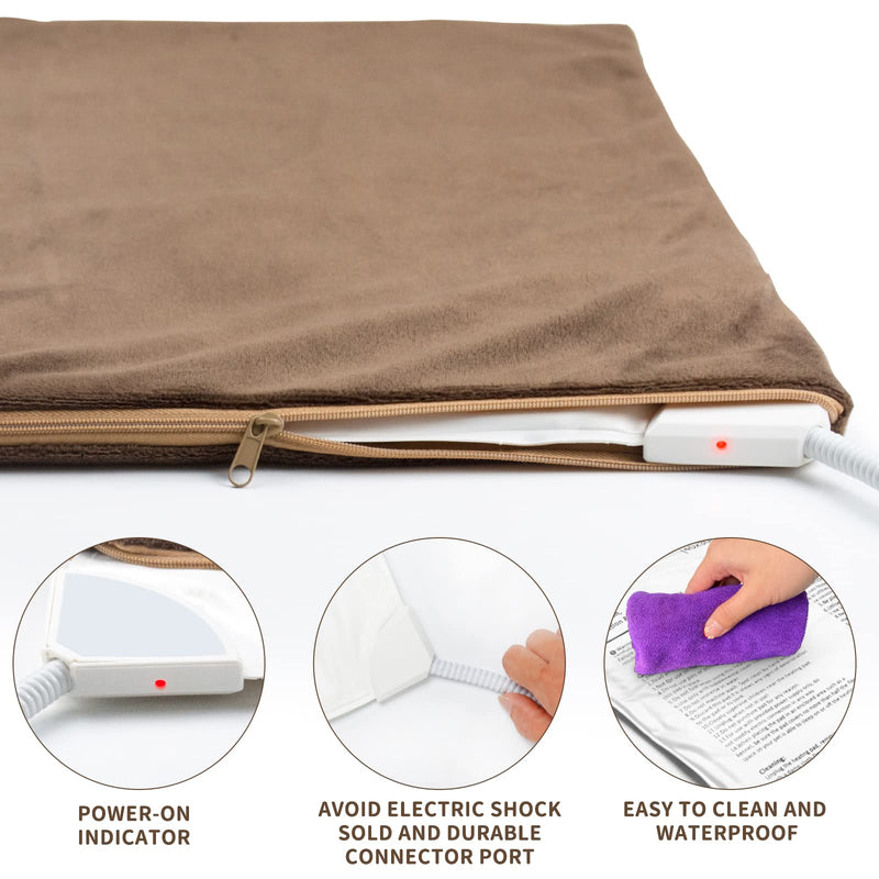 NAMOTEK Pet Heating Pad, Safe Electric Heating Pad for Dogs and Cats Indoor Warming Pad with Auto Constant Temperature 15.7" x 12" - BeesActive Australia