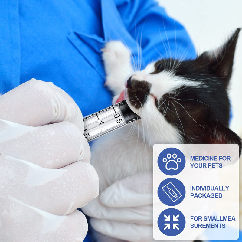 30 Pcs 3 ml Liquid Syringe Pet Feeding Plastic Syringes Dog Oral Medicine Food Measuring Syringe Tools for Cats Dogs Kitten Puppy Bunny Small Animals Newborn PET Easy Feeder Nursing Supplies - BeesActive Australia