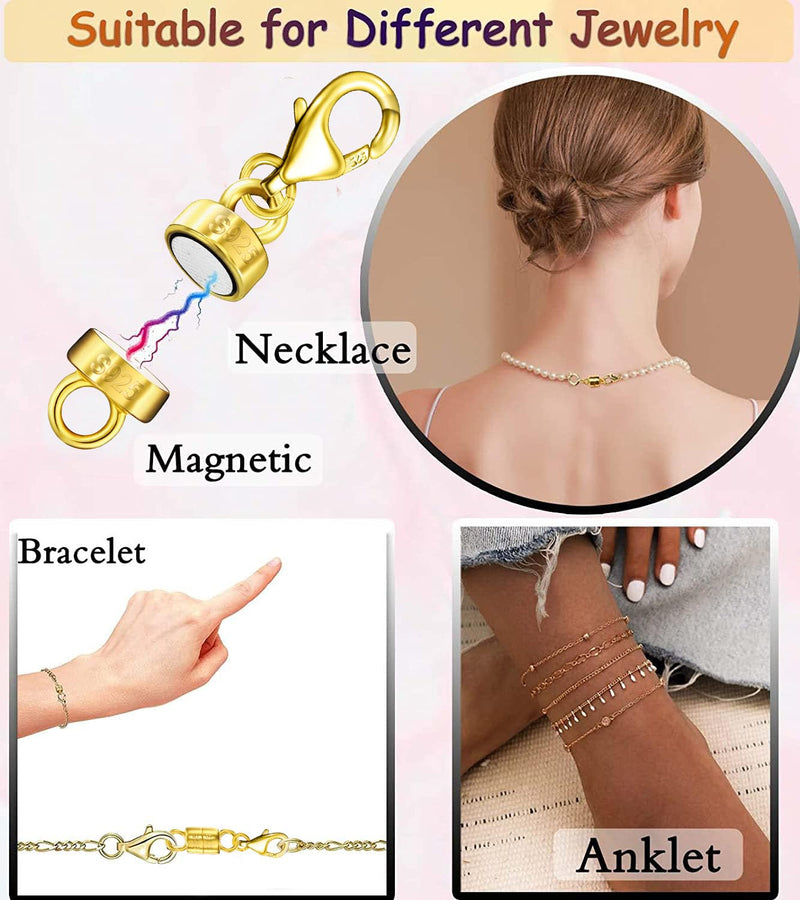 925 Sterling Silver Necklace Clasps and Closures Double Round Buckle Gold and Silver Suitable for Jewelry Making Necklaces Bracelet Safety Clasp - Made in Italy 1 pcs silver - BeesActive Australia